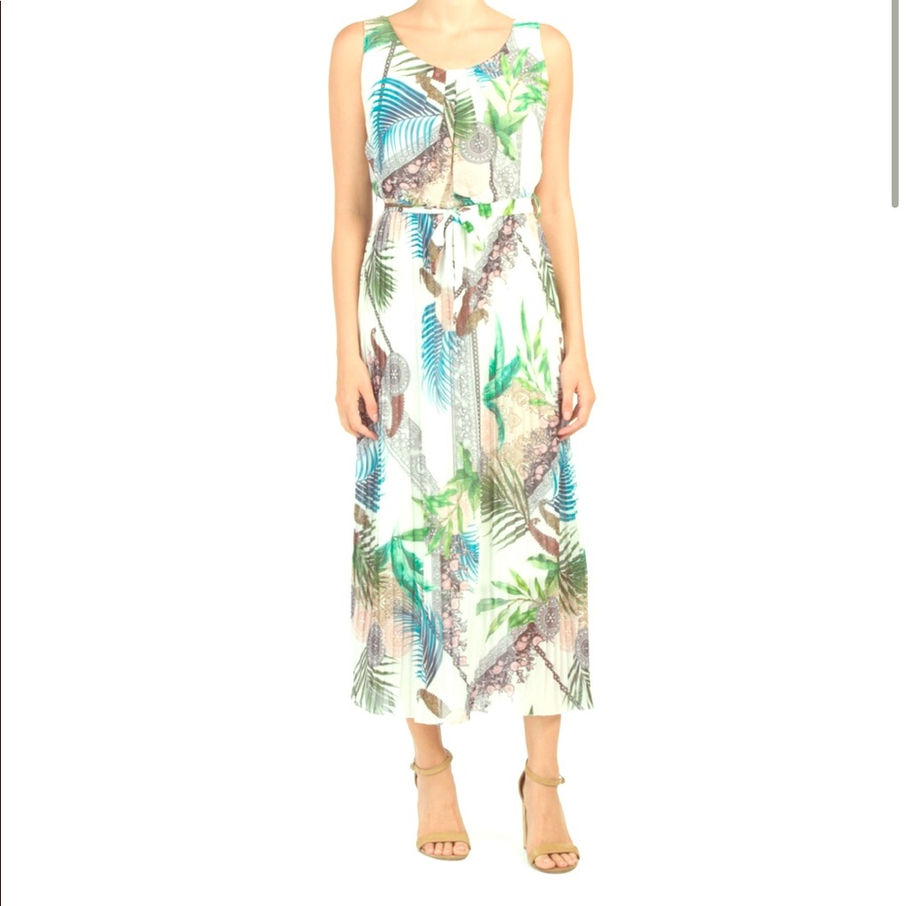 NWT Modissima Pleated abstract dress size L